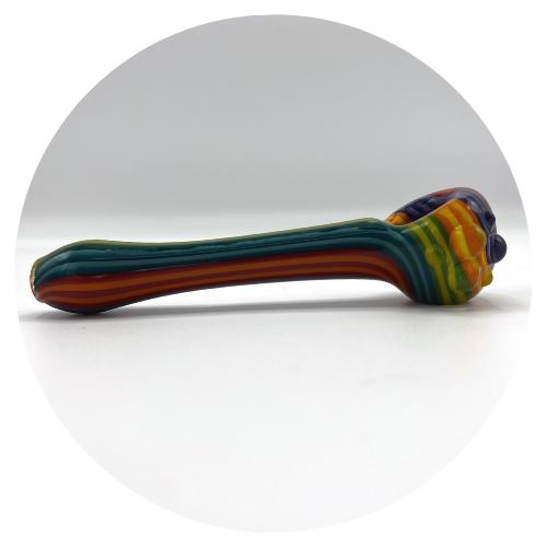 Rainbow Lollipop Glass Pipe