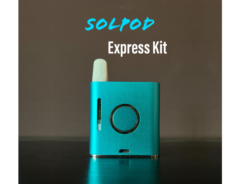 SolPod Express Kit. Vape battery with variable voltage. Includes two magnetic threads to make swapping out vape cartridges quick and easy. 