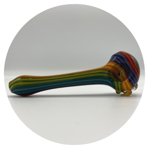 Rainbow Lollipop Glass Pipe