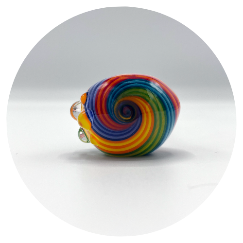 Rainbow Lollipop Glass Pipe